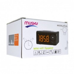 Φορητό Ηχείο Bluetooth Musky DY40 5W Bluetooth V4.2 Οθόνη LED Ξυπνητήρι Ραδιόφωνο,AUX,Micro SD και Νυχτερινό Φώς
