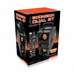 Φορητό Ηχείο Bluetooth Media-Tech Boombox Dual BT MT3167 650W PMPO,RMS 15W με Βάση για Smartphone και Ασύρματο Τηλεχειριστήριο Μ