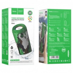 Φορητό Ηχείο Wireless Hoco BS48 Artistic sports Πράσινο Παραλλαγής IPX5 V5.1 TWS 2x5W, 1200mAh, Μικρόφωνο, FM, USB & AUX θύρα κα