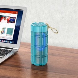 Φορητό Ηχείο Wireless Hoco HC7 Pleasant Sports Μπλέ V5.0 TWS 2x5W, 2400mAh, Μικρόφωνο, FM, USB & AUX θύρα και Micro SD