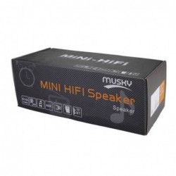 Φορητό Ηχείο Bluetooth Musky DY21L 2x4W με Ραδιόφωνο, Ξυπνητήρι, Audio-In, Ανοιχτή Ακρόαση και Υποδοχή USB