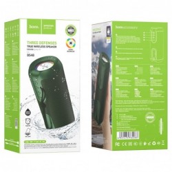 Φορητό Ηχείο Wireless Hoco BS48 Artistic sports Πράσινο IPX5 V5.1 TWS 2x5W, 1200mAh, Μικρόφωνο, FM, USB & AUX θύρα και Micro SD