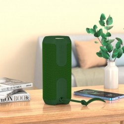 Φορητό Ηχείο Wireless Hoco BS48 Artistic sports Πράσινο IPX5 V5.1 TWS 2x5W, 1200mAh, Μικρόφωνο, FM, USB & AUX θύρα και Micro SD