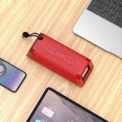 Φορητό Ηχείο Wireless Hoco BS35 Classic sound 3X2W Κόκκινο V5.0 TWS, 1200mAh, Μικρόφωνο, FM, USB & AUX θύρα και Micro SD