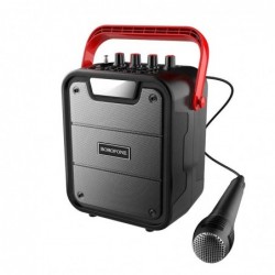 Φορητό Ηχείο Wireless Borofone BP7 Cool Karaoke Μαύρο V5.0 10W, 4800mAh, USB & AUX θύρα και Micro SD με Ενσύρματο Μικρόφωνο
