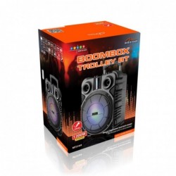 Φορητό Ηχείο Bluetooth Media-Tech Boombox Trolley BT MT3169 50W με FM, 3.5mm, Micro SD, USB, Λειτουργία Karaoke και Τηλεχειριστή