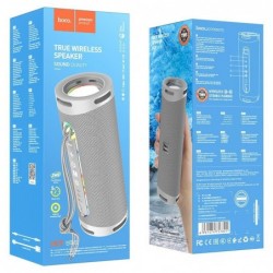Φορητό Ηχείο Wireless Hoco HC9 Dazzling Γκρι TWS Μαύρο V5.0 2X5W, FM, USB & AUX θύρα, Micro SD