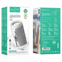 Φορητό Ηχείο Wireless Hoco BS48 Artistic sports Γκρί IPX5 V5.1 TWS 2x5W, 1200mAh, Μικρόφωνο, FM, USB & AUX θύρα και Micro SD