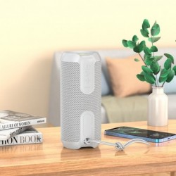 Φορητό Ηχείο Wireless Hoco BS48 Artistic sports Γκρί IPX5 V5.1 TWS 2x5W, 1200mAh, Μικρόφωνο, FM, USB & AUX θύρα και Micro SD