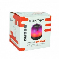 Φορητό Ηχείο Bluetooth Maxton Barva MX680 3W με Ανοιχτή Ακρόαση, MicroSD, AUX-In, Υποδοχή 3.5mm και 5 λειτουργίες φωτισμού