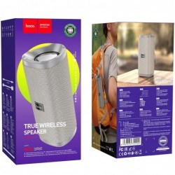 Φορητό Ηχείο Wireless Hoco HC4 Bella TWS Γκρι V5.0 2X5W, Μικρόφωνο, FM, USB & AUX θύρα, Micro SD