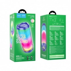 Φορητό Ηχείο Wireless Hoco HC8 Pulsating Μπλέ V5.0 TWS 10W, 1800mAh, Μικρόφωνο, FM, USB & AUX 360° LED Φωτισμό