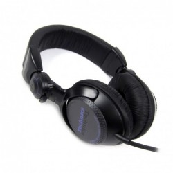 Ακουστικά DJ Technics RP-DJ1200E-K 3.5mm/Αντάπτορα 6.3 mm  με Σπαστό Βραχίονα 41mm 32 Ohm, 106db  Μαύρο 2m