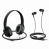 Ακουστικά Stereo Hoco W24 Enlighten Μπλέ με Μικρόφωνο και επιπλέον ακουστικά 3.5mm