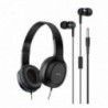 Ακουστικά Stereo Hoco W24 Enlighten Μπλέ με Μικρόφωνο και επιπλέον ακουστικά 3.5mm