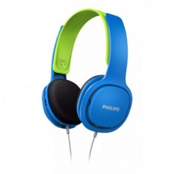 Ακουστικά Stereo Philips On-Ear Kids SHK2000BL/00 32mm Μπλέ-Πράσινο με Έλεγχο Έντασης ¨Ηχου και Αποσπώμενα Ακουστικά