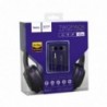 Ακουστικά Stereo Hoco W24 Enlighten Μώβ με Μικρόφωνο και επιπλέον ακουστικά 3.5mm