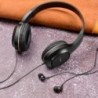 Ακουστικά Stereo Hoco W24 Enlighten Χρυσά με Μικρόφωνο και επιπλέον ακουστικά 3.5mm