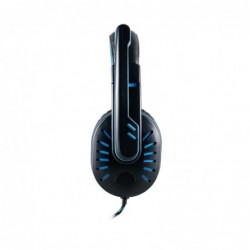 Ακουστικά Stereo Noozy GH-35 διπλού κονέκτορα 3.5mm για Gamers με Μικρόφωνο και Ρύθμιση Έντασης Ήχου Μαύρα-Μπλε