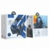 Ακουστικά Stereo Gaming Hoco W102 Cool Tour σύνδεση ενός 3.5mm και USB με Μικρόφωνο και LED Φωτισμό Μαύρο-Μπλε