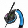 Ακουστικά Stereo Gaming Hoco W104 Drift με Ανταπτορα 2 σε 1 3.5mm και USB, Μικρόφωνο, RGB Φωτισμό, 2μ Μήκος Καλοδίου Μπλέ