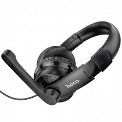 Ακουστικά Stereo Gaming Hoco W103 Magic Tour με 3.5mm Κονέκτορα και Μικρόφωνο με Διακόπτη Ενεργοποίησης Μαύρα