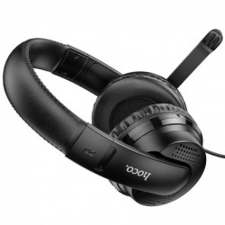 Ακουστικά Stereo Gaming Hoco W103 Magic Tour με 3.5mm Κονέκτορα και Μικρόφωνο με Διακόπτη Ενεργοποίησης Μαύρα