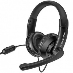 Ακουστικά Stereo Gaming Borofone BO102 Amusement με 3.5mm Κονέκτορα και Μικρόφωνο με Διακόπτη Ενεργοποίησης Μαύρα