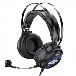 Ακουστικά Stereo Gaming Hoco W101 Streamer σύνδεση διπλού 3.5mm και USB με Μικρόφωνο Μεγάλο Καλώδιο και LED Φωτισμό 7 Χρωμάτων Μ