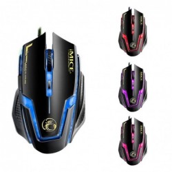 Ενσύρματο Ποντίκι iMICE A9 Gaming 6D με 6 Πλήκτρα, 2400 DPI και LED Φωτισμό. Μαύρο