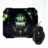 Ενσύρματο Ποντίκι Gaming Mouse Keywin 7D με 7 Πλήκτρα, 3200 DPI και Mousepad Μαύρο - Πράσινο