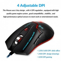 Ενσύρματο Ποντίκι iMICE X8 Gaming 6D με 6 Πλήκτρα, 3600 DPI, Ροδέλα Αντιολίσθησης και LED Φωτισμό. Μαύρο