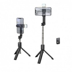 Βάση Στήριξης και Selfie Stick Hoco K15 Treasure για Συσκευές 4.7"-6.5" 55mAh, Συμβατό με GoPro, Μήκος 800mm Μαύρο