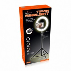 Βάση Στήριξης Media-Tech MT5541 Ring Light με Desk stand και Τρίποδο για Κινητά Τηλέφωνα 1,6m Διάμετρός 25,8cm