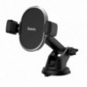 Βάση Στήριξης Αυτοκινήτου Hoco S12 Rich με Wireless Charger 10W Μαύρο - Ασημί