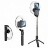 Βάση Στήριξης και Selfie Stick Hoco LV03 Plus Showfull για Συσκευές 4.7"-6.5" με Περιμετρικό Φωτισμό Μαύρη και Τηλεχειρισμό