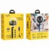 Βάση Στήριξης και Selfie Stick Hoco LV03 Plus Showfull για Συσκευές 4.7"-6.5" με Περιμετρικό Φωτισμό Μαύρη και Τηλεχειρισμό