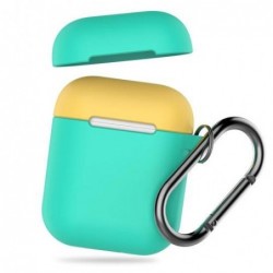 Θήκη Σιλικόνης AhaStyle PT46 Apple AirPods Tone με Γάντζο Φυστικί-Κίτρινο