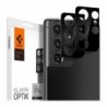 Tempered Glass Full Face Spigen Glas.tR Optik για Τζαμάκι Κάμερας Samsung G998B Galaxy S21 Ultra 5G Μαύρο (2 τεμ.)