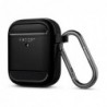 Θήκη Σιλικόνης Spigen Rugged Armor Apple AirPods με Γάντζο Μαύρο