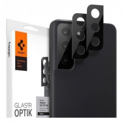 Tempered Glass Full Face Spigen Glas.tR Optik για Τζαμάκι Κάμερας Samsung G990B Galaxy S21 FE 5G Μαύρο (2 τεμ.)
