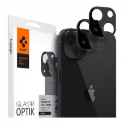 Tempered Glass Full Face Spigen Glas.tR Optik για Τζαμάκι Κάμερας Apple iPhone 13 mini/ 13 Μαύρο (2 τεμ.)