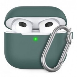 Θήκη Σιλικόνης AhaStyle PT148 Apple AirPods 3 Premium με Γάντζο Χακί