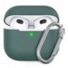 Θήκη Σιλικόνης AhaStyle PT148 Apple AirPods 3 Premium με Γάντζο Χακί