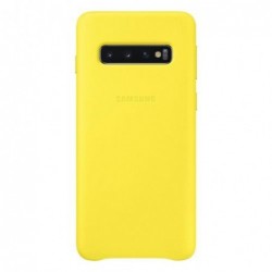 Δερμάτινo Back Cover Samsung EF-VG973LYEG G973F Galaxy S10 Κίτρινο