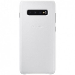 Δερμάτινo Back Cover Samsung EF-VG975LWEG G975F Galaxy S10 Plus Λευκό