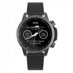 Smartwatch Viita Active HRV Adventure 47mm με Λουράκι Σιλικόνης Μαύρο