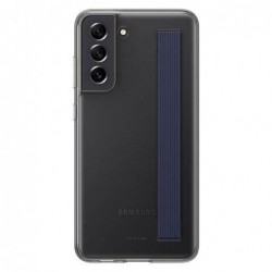 Θήκη Clear Cover με Strap Samsung EF-XG990CBEG G990B Galaxy S21 FE 5G Σκούρο Γκρι