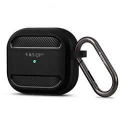 Θήκη Σιλικόνης Spigen Rugged Armor Apple AirPods 3 με Γάντζο Μαύρο