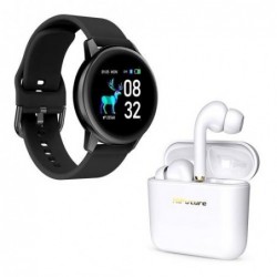 Smartwatch HiFuture HiMate 1.4'' Μαύρο & Smartpods 2 Λευκό
